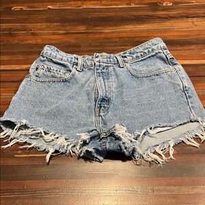 RAPLH LAUREN POLO Denim Frayed Hem Women Shorts